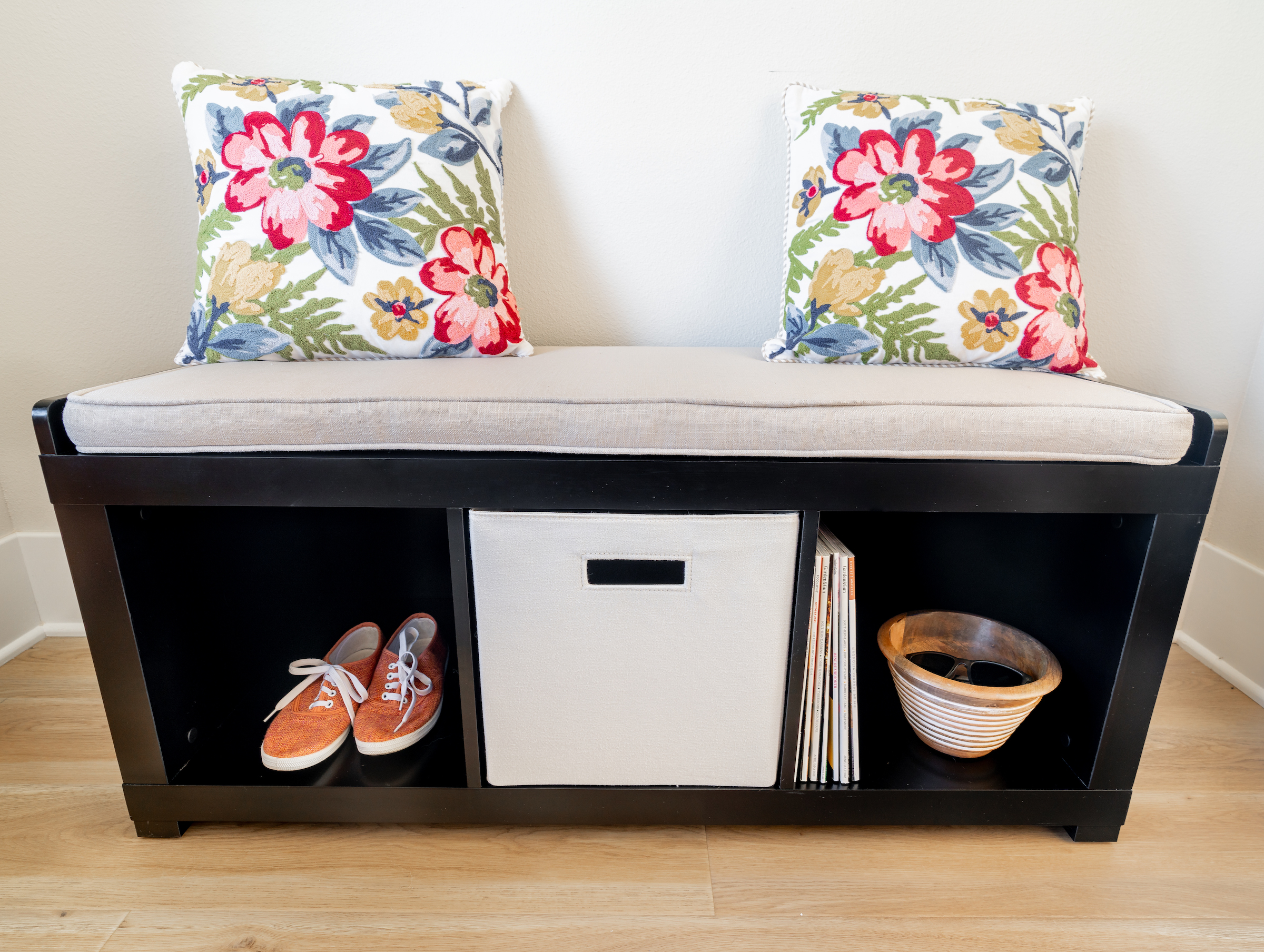 Better Homes & Gardens 3-Cube Shoe Storage Bench, Black - image 3 of 9
