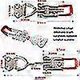 thumbnail image 2 of Ggver Adjable Hold Latch Button Toggle Latch 150kg, With 8 Pcs Screws Metal Hold Door (2, 2 of 5