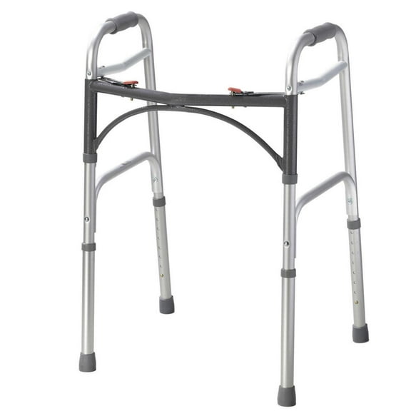 Folding 2-button walker, adult, 1 ea