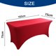 thumbnail image 2 of [6 pies] Funda para mesa de patio elástica rectangular, ajustada, lavable y resistente a las arrugas para eventos, bodas, banquetes y fiestas, 2 of 5