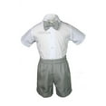 thumbnail image 4 of Baby Boy Toddler Formal Vest Shorts Silver Suit Extra Vest Bow Tie 7pc Set S-4T, 4 of 6