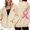 Beige, variant on NinXxx Women's Cancer Awareness Zip Up Hoodie Pocket Drawstring Casual Sweatshirt Light Blue XXL