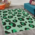thumbnail image 2 of Animal Decorative Rug, Leopard Animal Skin Pattern in Abstract Style Wild Safari Jungle Theme, Quality Carpet for Bedroom Dorm and Living Room, 6 Sizes, Sea Green, by Ambesonne, 2 of 4