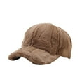 thumbnail image 2 of IDALL Baseball Cap Trucker Hat Warm Winter Plush Baseball Cap Women Men Plush Teddy Wool Faux Lambswool Baseball Cap Running Hat Hats for Men Coffee One Size, 2 of 5