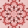 thumbnail image 1 of Ahgly Company Tapis d'Intérieur Lavable en Machine Carré Rouge Pamplemousse, 6 Pieds Carré, 1 of 7