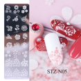thumbnail image 1 of FSTDelivery Nail Stamping Plates Set Plaid Flowers Leaves Lace Nail Art Image Plates Spring into Winter Stamp Templates Kit Image Manicuring DIY Printing Tools Manicure Salon Design Gift, Clearance, 1 of 3