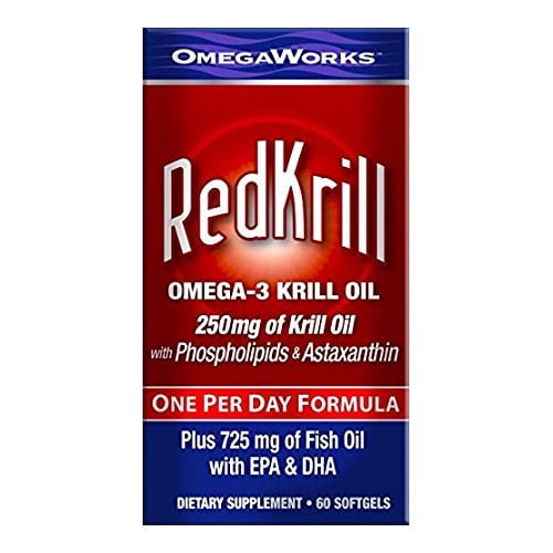 OmegaWorks Red Krill Omega3 300 mg Of Krill Oil With Phospholipids And