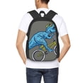 thumbnail image 5 of Balery Fun Riding Dinosaur Backpack for Men and Women - Durable 600D Oxford Cloth -Large Capacity, Water-Resistant School, Travel, and Hiking Bag, 5 of 7