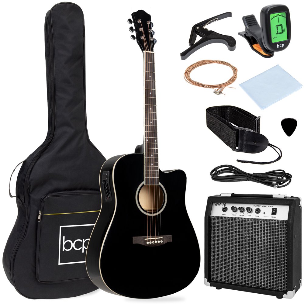 Best Choice Products Beginner Acoustic Electric Guitar Starter Set 41in