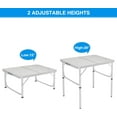 thumbnail image 6 of Lineslife 3ft Folding Camping Table, Lightweight Portable Aluminum Folding Table Adjustable Height for Picnic Beach Camping, White, 6 of 6