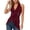 Red, variant on Sleeveless Tops for Women 2026 Summer Deep V Neck Halter Wrap Shirt Asymmetrical Hem Dressy Casual Tshirt Going out Tops