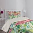 thumbnail image 2 of Ambesonne Colorful Quilted Coverlet 2 Pcs, Summer Spring, Twin Size, Multicolor, 2 of 4