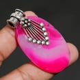 thumbnail image 2 of Pink Botswana Agate Oval Gemstone Pendant Handmade Antique Jewelry 2.30" FP 1311, 2 of 2