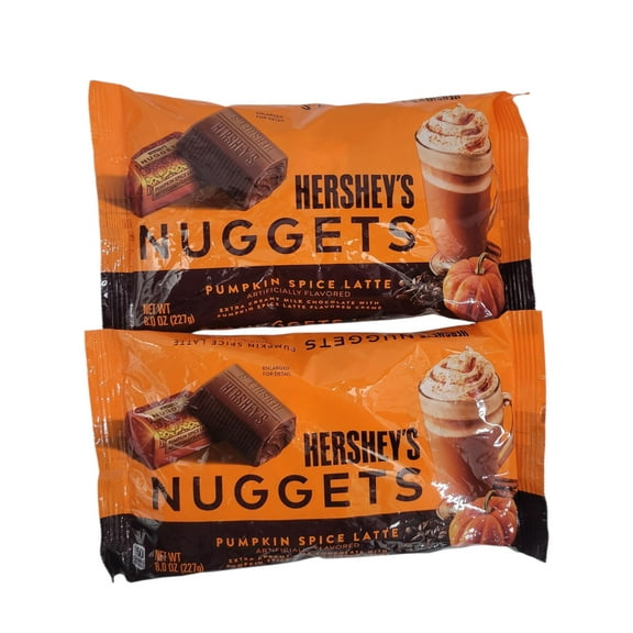 Halloween Hershey's Nuggets Pumpkin Spice Latte 8 oz Pack of 2