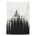 thumbnail image 3 of Ambesonne Prehistoric Tablecloth Rectangular Table Cover, Fir Forest Boho Drawing, 60"x84", Dimgrey, 3 of 4