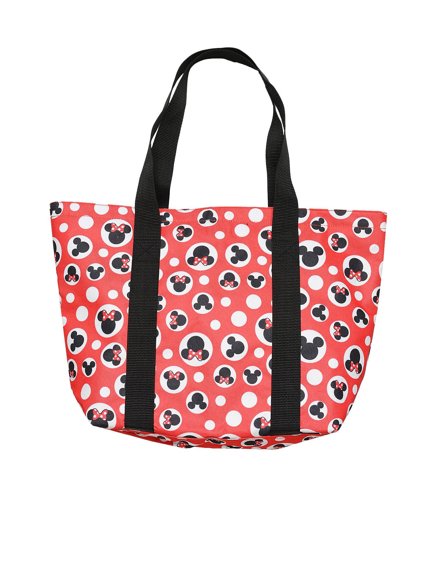 Disney Mickey & Minnie Mouse Zip Tote Bag Red Polka Dots (Women's)