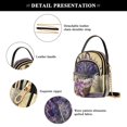 thumbnail image 5 of Leather Handbag Crossbody Bag A Basket Of Purple Lavender, 5 of 7