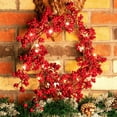 thumbnail image 4 of christmas decorations 2025,8.9ft Christmas Garland Red Berry with Lights Artificial Garland Christmas Tree for Indoor Mantle Staircase Home Xmas Decoration, 4 of 6
