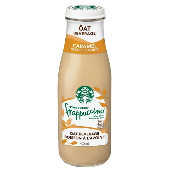 Starbucks Caramel Waffle Cookie Oat Beverage Frapp 405 mL, Bottle, 405mL
