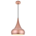 thumbnail image 3 of Classically Modern Ceiling Decorative Aluminum Circa 1 Light Honey Gold Pendant - 11.5"Lx11.5"Wx15"H, 3 of 7