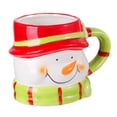 thumbnail image 2 of Amosfun - Taza de cerámica navideña con diseño de muñeco de nieve, 1 unidad, taza de agua con figuras 3D para fiesta de Navidad, 2 of 6