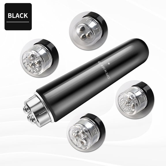 SATRINO Mini Travel Massager, Mini Massager Mini Tool with Cute Expressions for Face Back, Neck (Black)