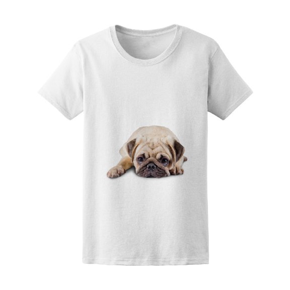 Adorable And Cute Puppy Pug Tee Women's -Image by Shutterstock