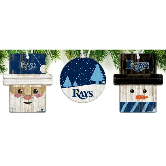 Tampa Bay Rays 3-Pack Ornament Set