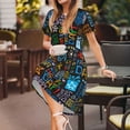 thumbnail image 3 of Lsque Happy Father Day Print Women's Casual Dress T-Shirt Summer Short Sleeve Scoop Neck Swing Dresses, 3 of 6