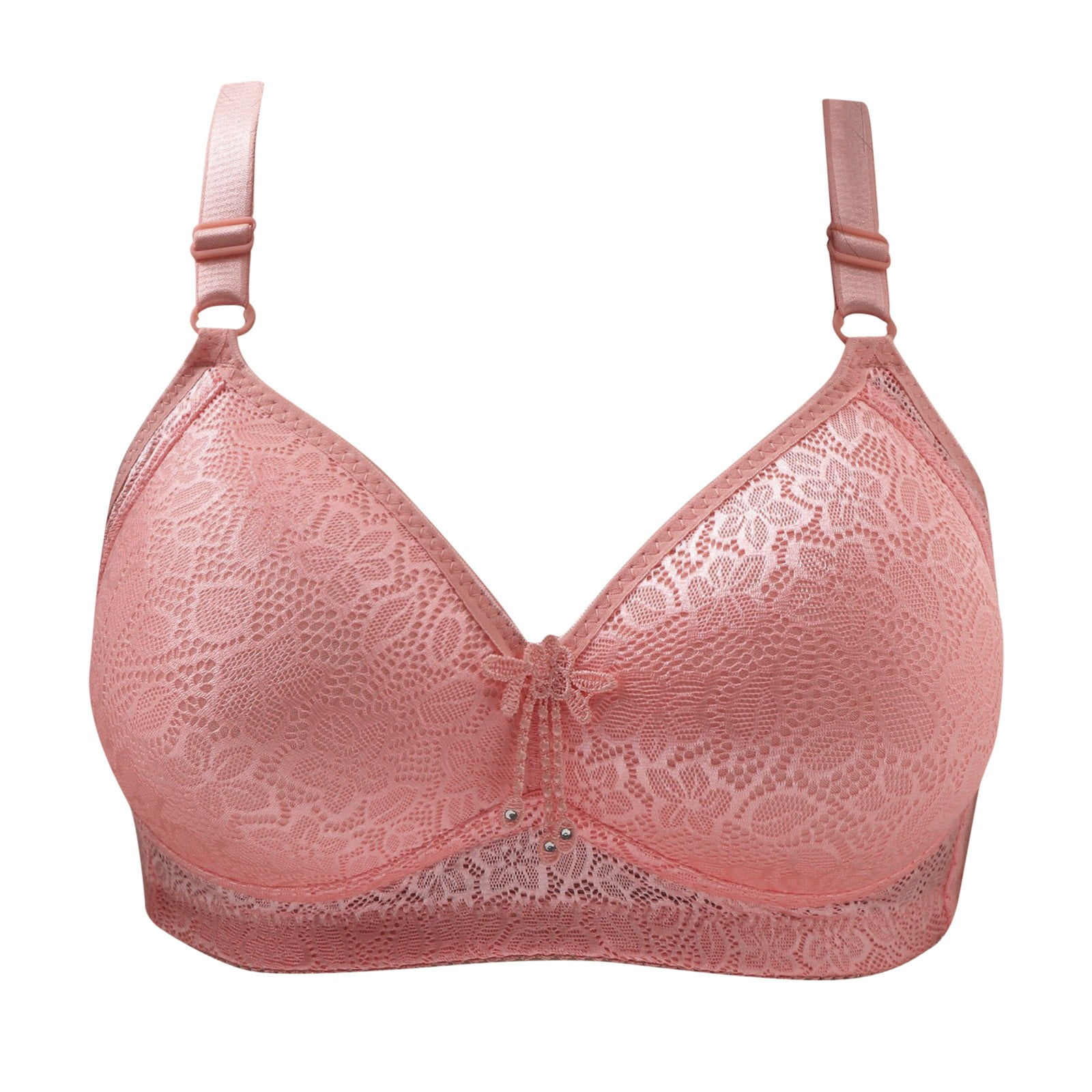 qILAKOG Bras For Women Full Coverage And Support,Everyday Casual Push Up  Plus Size Bras Without Steel Rings Female Lace Breathable Gathered Bra for