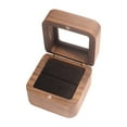 thumbnail image 3 of Caja de madera para anillos de boda Strade Fareast Limited con Tapa transparente terciopelo negro, 3 of 8