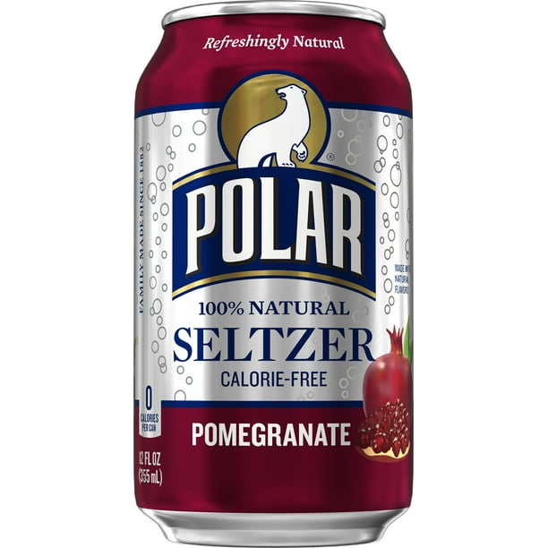 Polar Seltzer Water, Pomegranate, 12 Fl Oz, 24 Count