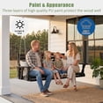 thumbnail image 5 of Fortune Candy 3-Seater Wooden Porch Swing with Hanging Chains, Heavy Duty 880 lbs, Black, 5 of 7