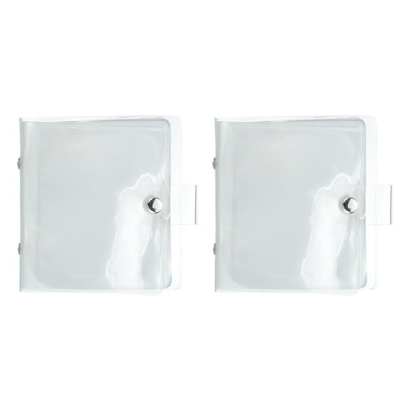 2 Pcs Mini Photo Album, 36 Pockets 4x4 Kpop Photocard Holder, Transparent