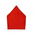 thumbnail image 3 of Christmas Santa Hat Chair Back Covers for Dining Room Home Holiday Party Decor, 3 of 6