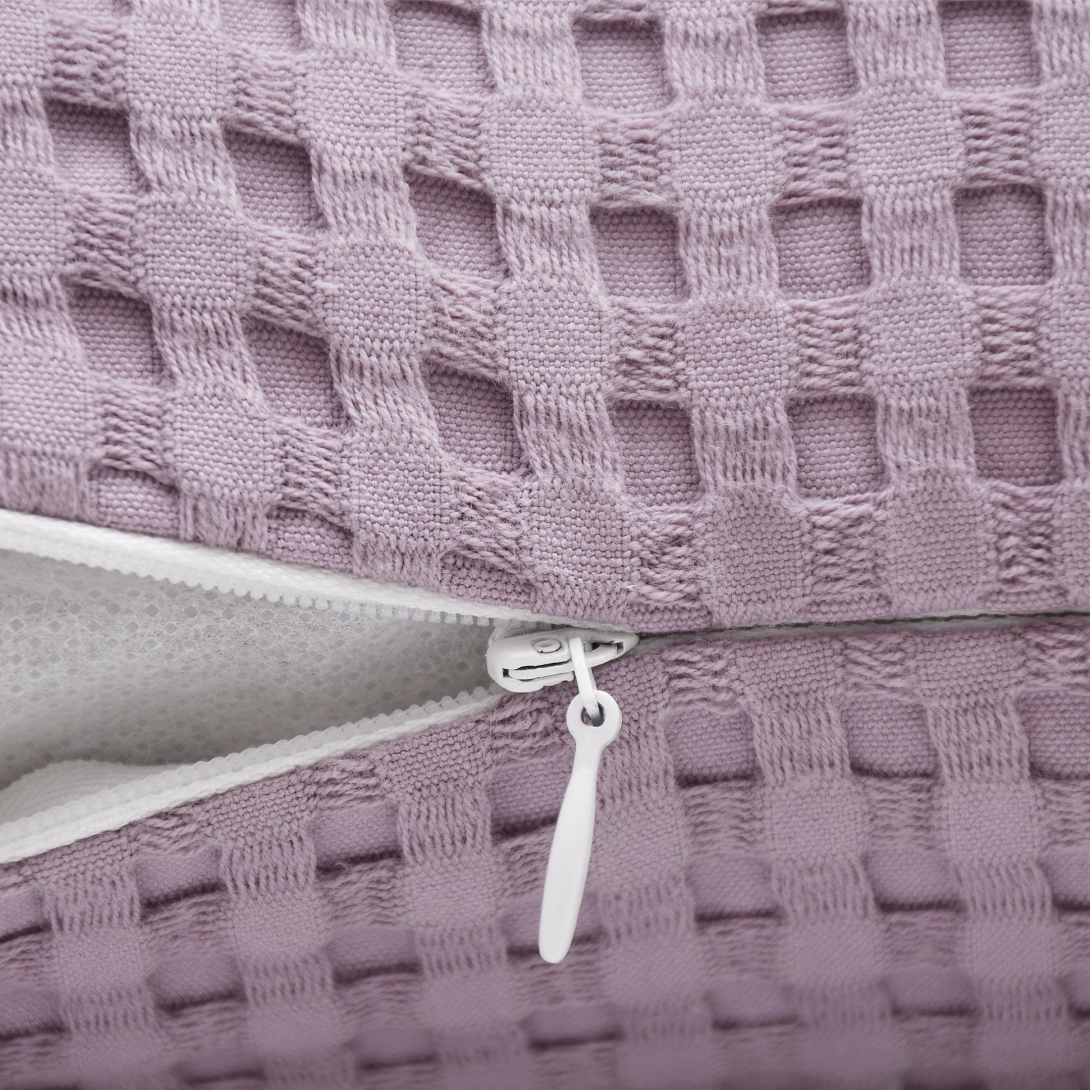 Mainstays Waffle Pillow Cover, 18" x 18", 2 pack, Hazy Purple