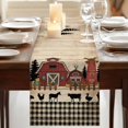 thumbnail image 3 of Table Runners 72 Inches Long Dress Scarves, Brown Farmhouse Farmhouse Kitchen/Dining Table Runner, Coffee Tablerunners, Vintage Country Animals Wood Grain Plaid 18x72 Inch, 3 of 9