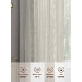 thumbnail image 6 of Vintage Bohemian Sheer Curtains 54 Inches Long 2 Panels Farmhouse Tribe Art Light Filtering Semi Sheer Window Curtains Drapes for Bedroom Living Room 52"x54", 6 of 7