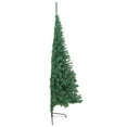 thumbnail image 3 of vidaXL Artificial Half Christmas Tree with Stand Green 180 cm PVC, 3 of 5