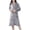 Gray, variant on Lovskoo 2024 Flannel Bathrobe for Women Winter Warm Solid Color Strap Pocket Sleepwear Nightgown Loungewear Gray