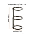 thumbnail image 2 of Unique Bargains 0.63' Dia. 3 Circle Detachable Metal Binder Rings Loose Leaf Rings, Dark Grey 4 Pack, 2 of 6