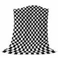 thumbnail image 6 of Black White Plaid Blanket Soft Cozy Warm Throw Blanket for Couch, Plush Fuzzy Flannel Fleece Blankets for Sofa, Modern Buffalo Check Gingham Art Bed Blankets Lightweight Gifts for Women, 30"x40", 6 of 9