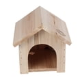thumbnail image 1 of FUTUREORYY Jouets à Mâcher Écureuil Maison en Bois Triangle Pin Petite Maison Modèle 1 Paquet, 1 of 5