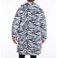 thumbnail image 6 of guisaled Mens Faux Fur Coats Winter Long Jacket Fluffy Parka Overcoats Open Front Turn Collar Cardigan Outwear With Pockets, 6 of 9