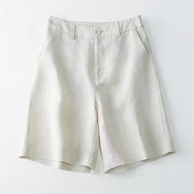 ICHUANYI Clearance Fashion Women Sweat Shorts Summer Casual Loose Solid High Waist Short Pants(Beige, M) ICHUANYI WER2023080916258