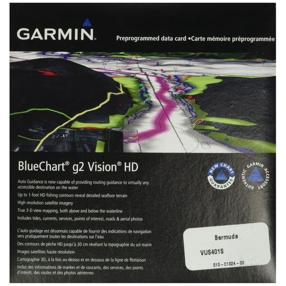 Tarjeta microSD Garmin BlueChart g2 Vision Mapa de Bermudas