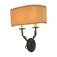 thumbnail image 2 of Meyda Tiffany 50679 14.5" W Ranchero 2 Light Wall Sconce - Bronze, 2 of 5