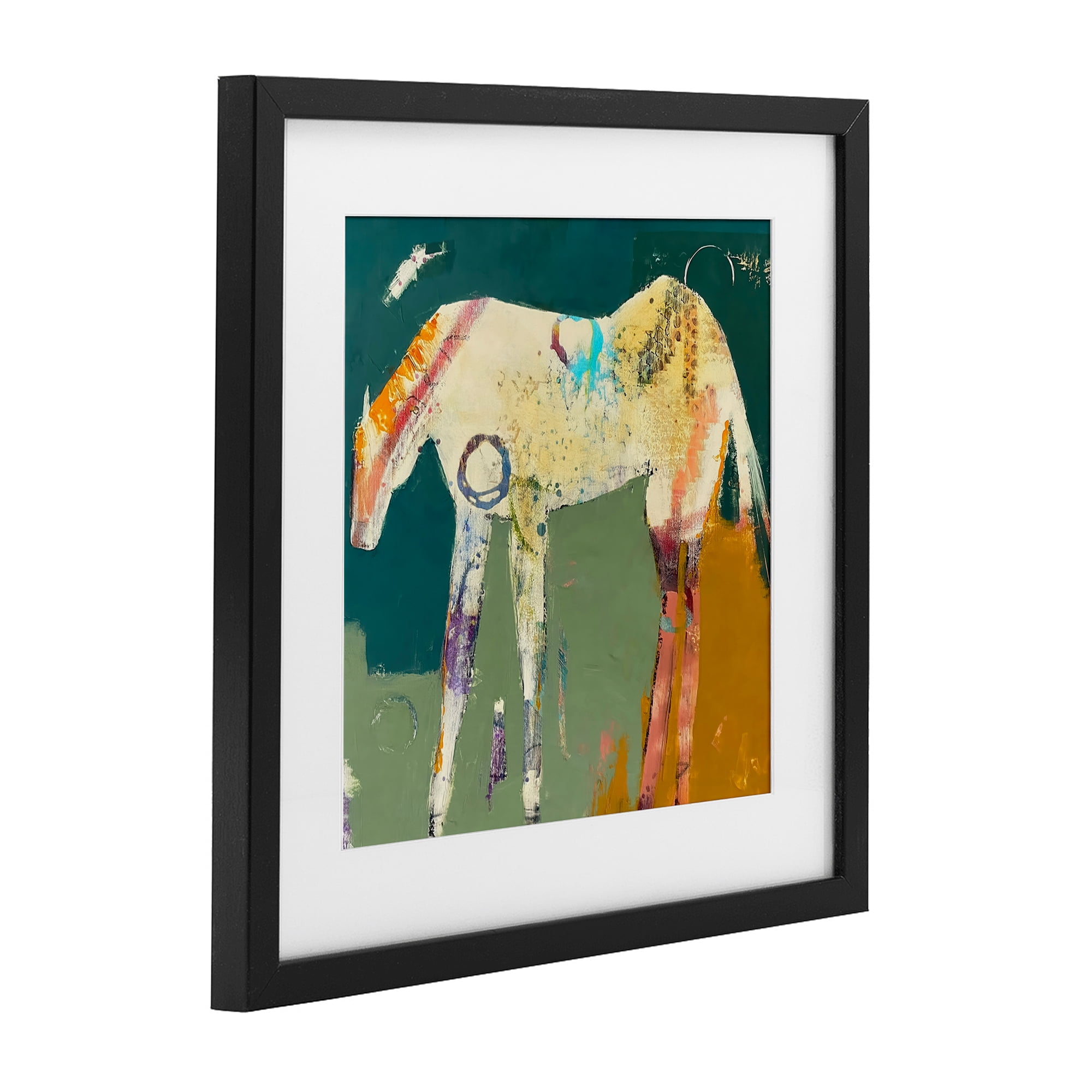 Into The Mystic Horse Black Framed Print Under Glass, design by Dianna Fritzler