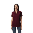 thumbnail image 3 of Zfeel Women Pure Dry Fit Poly Polo Shirt, Comfortable Short Sleeve Collared Maroon Tee, 6 Pack, S, 3 of 6