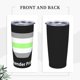 thumbnail image 4 of Taza térmica portátil de acero inoxidable con pajita, de 20 oz, con bandera del orgullo LGBTQ, gay, asexual, aliado, 4 of 7